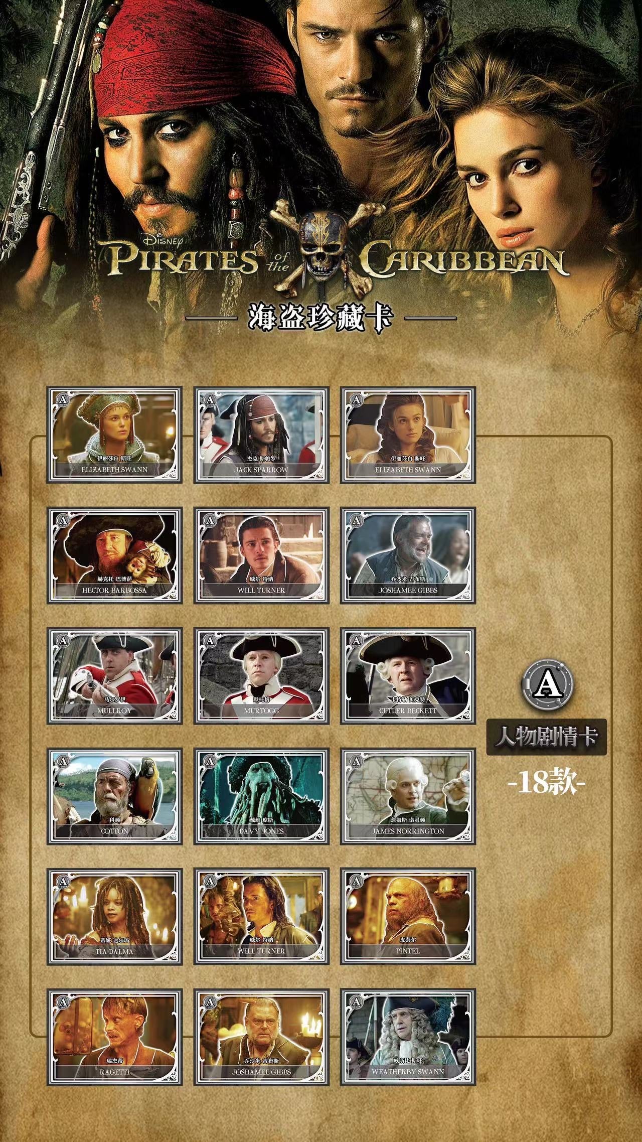 KB Official Pirates Of Caribbean Trading Cards Sealed Box