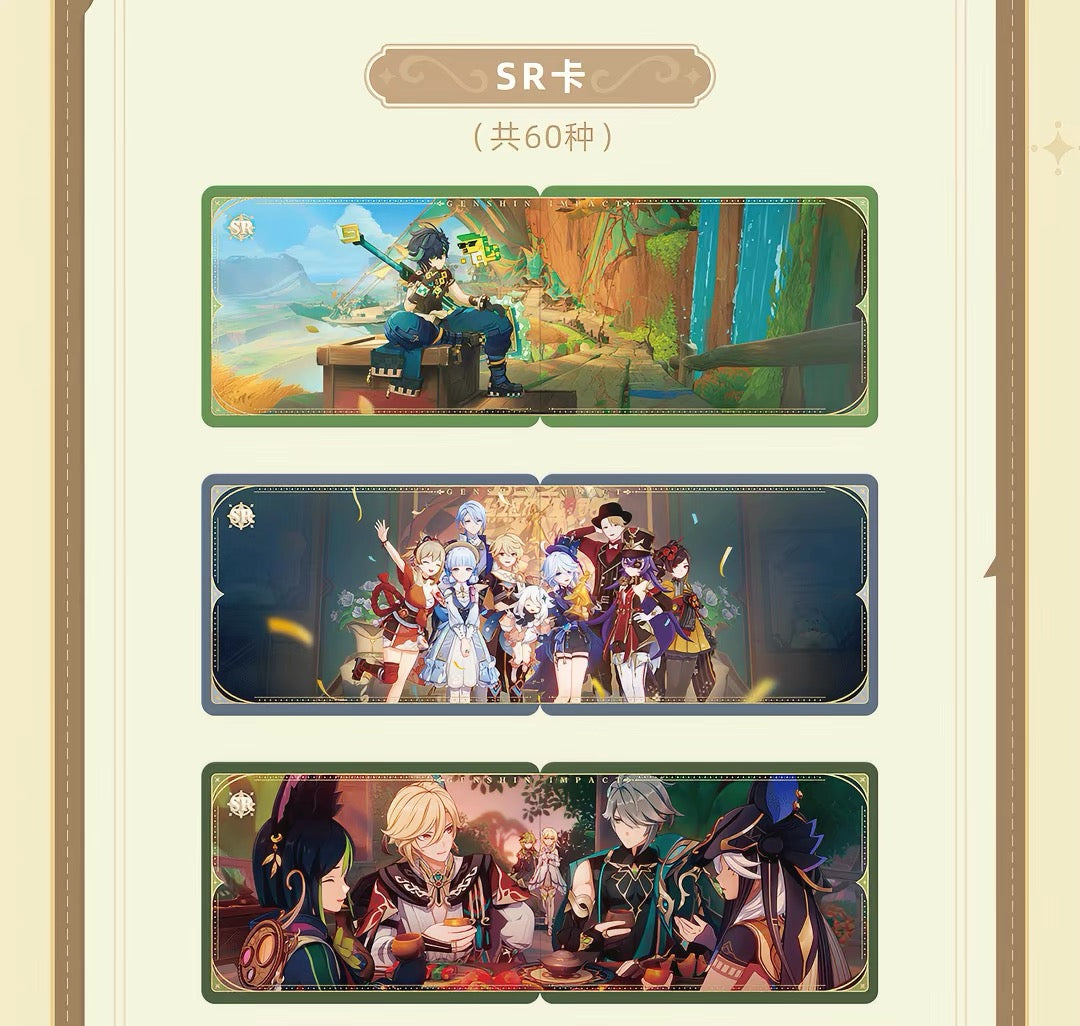 Official miHoYo Genshin Impact Shimmering Journey Series 1 Characters Collectible Cards