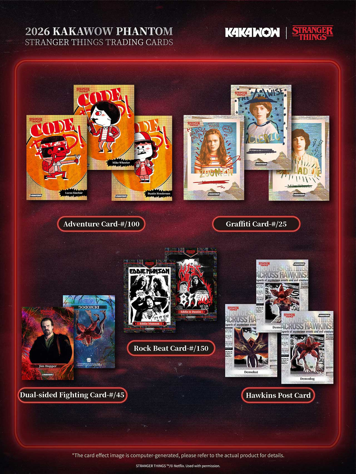2026 Kakawow PHANTOM Stranger Things Trading Cards Sealed Box