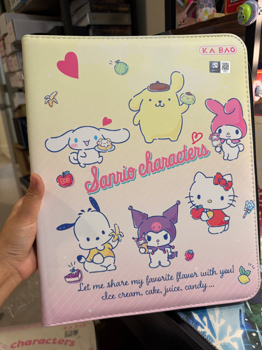 KB Official Sanrio Characters Hello Kitty Kuromi My Melody Trading Cards binder 3 Ring 9 Pockets