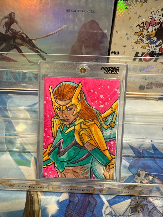 Angela or Sif  1/1 sketch card from Finding Unicorn Marvel Thor-Thunder set US seller