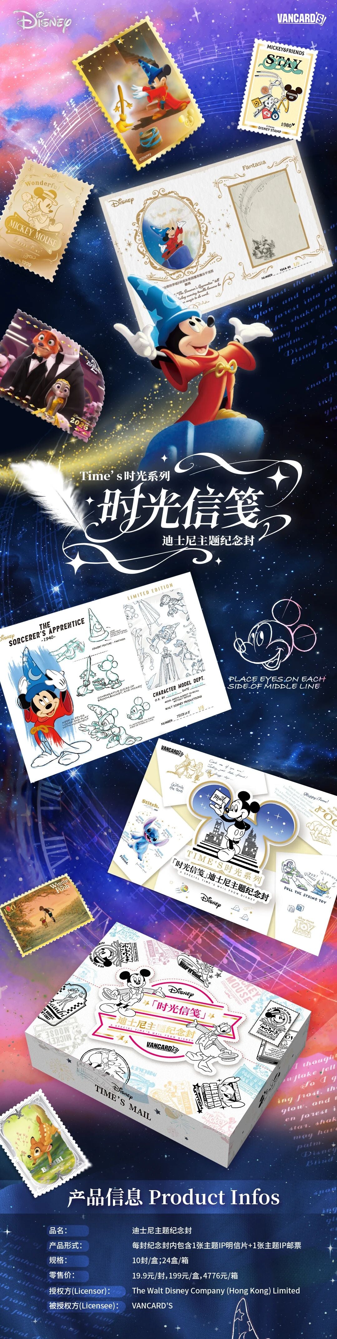 1 case VanCard’s Disney Time’s postcards (ship from China )