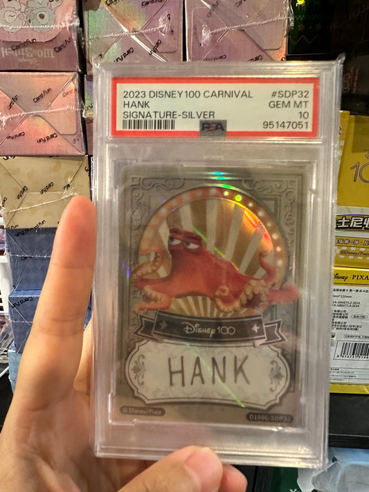 2023 Disney 100 Carnival Hank Signature Silver PSA 10 Card Fun US seller