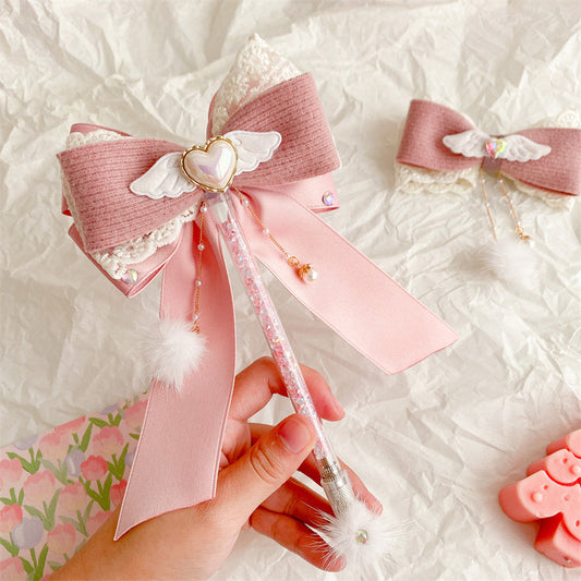 Magic Sakura bow handmade cutting knife bling bling pen knife
