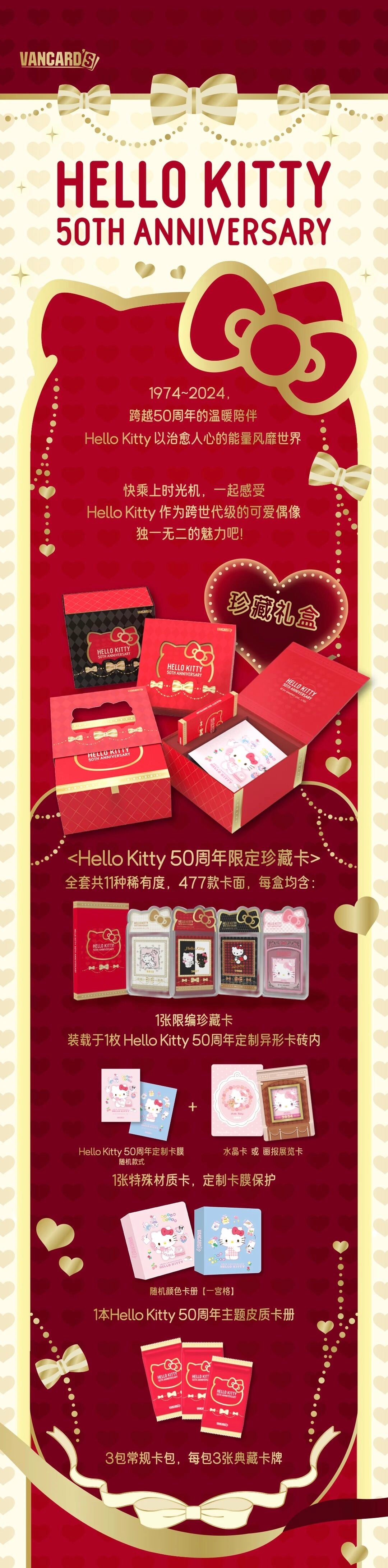 VANCARD'S HelloKitty 50th Anniversary Limited Collection Card Gift Box
